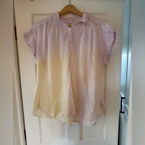 Sundry Light Purple / Yellow Button-Up Shirt